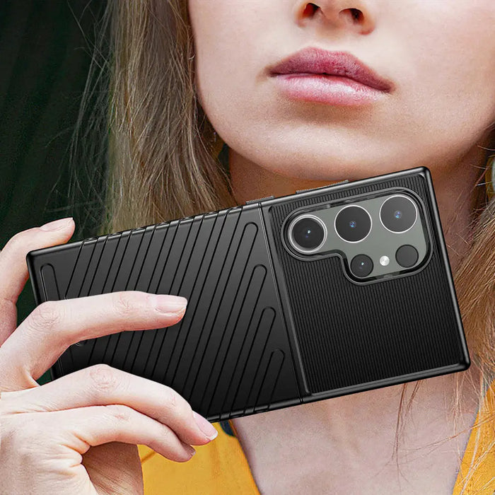 Thunder Case armored case for Samsung Galaxy S24 Ultra - black - Cell phone cases and covers<<<HurtelXML