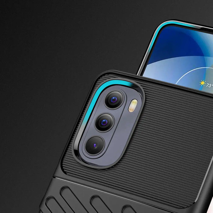 Thunder Case flexible armored cover for Motorola Moto G Stylus 2022 black - Cell phone cases and covers<<<HurtelXML