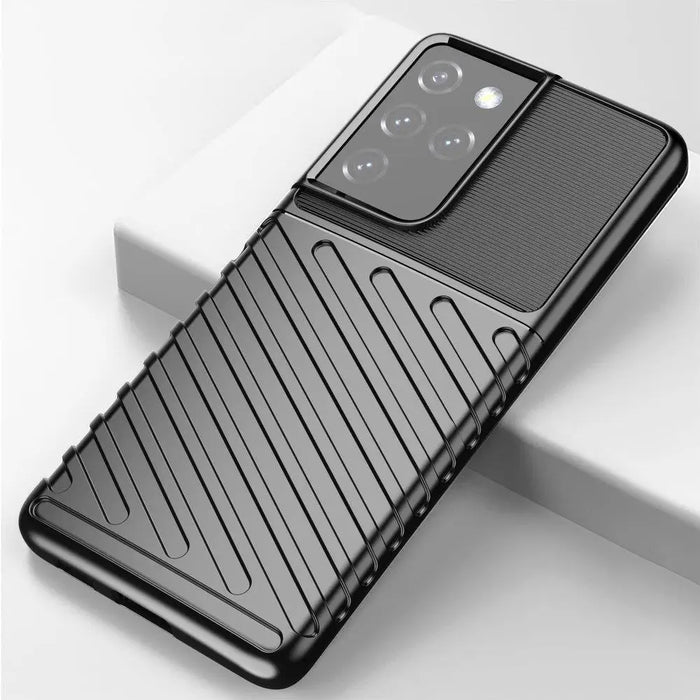Thunder Case flexible armored cover for Samsung Galaxy S22 Ultra black - Cell phone cases and covers<<<HurtelXML