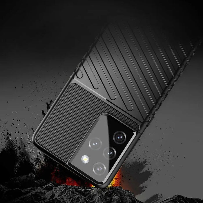 Thunder Case flexible armored cover for Samsung Galaxy S22 Ultra black - Cell phone cases and covers<<<HurtelXML