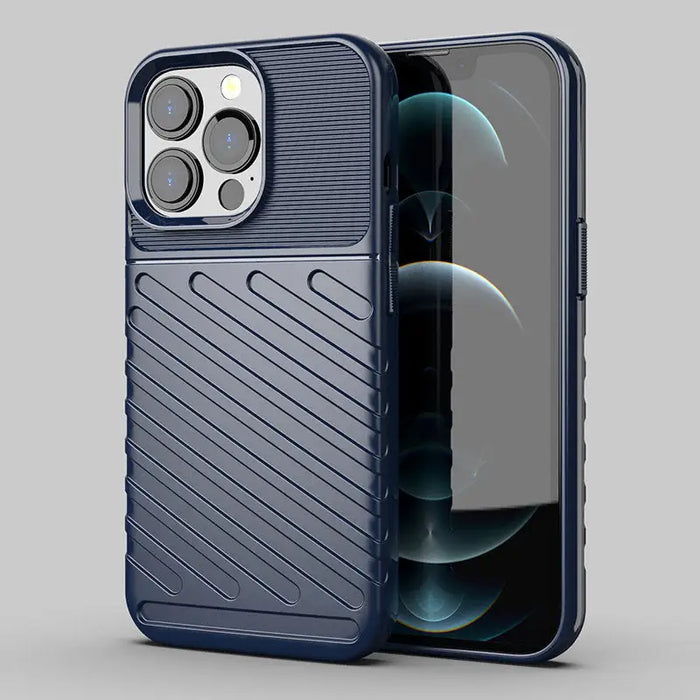 Thunder Case Flexible Tough Rugged Cover TPU Case for iPhone 13 Pro blue - Cell phone cases and covers<<<HurtelXML