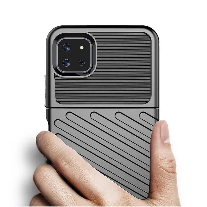 Thunder Case Flexible Tough Rugged Cover TPU Case for Samsung Galaxy A22 5G black - Cell phone cases
