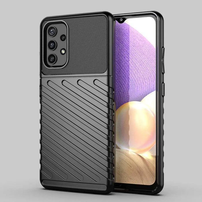 Thunder Case Flexible Tough Rugged Cover TPU Case for Samsung Galaxy A72 4G black - Cell phone cases