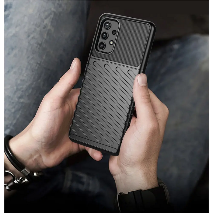 Thunder Case Flexible Tough Rugged Cover TPU Case for Samsung Galaxy A72 4G blue - Cell phone cases