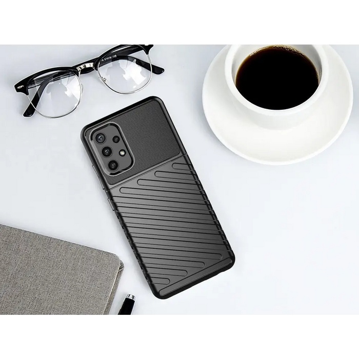 Thunder Case Flexible Tough Rugged Cover TPU Case for Samsung Galaxy A72 4G black - Cell phone cases