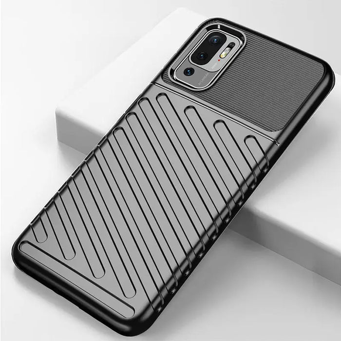 Thunder Case Flexible Tough Rugged Cover TPU Case for Xiaomi Redmi Note 10 5G / Poco M3 Pro black - Cell phone cases