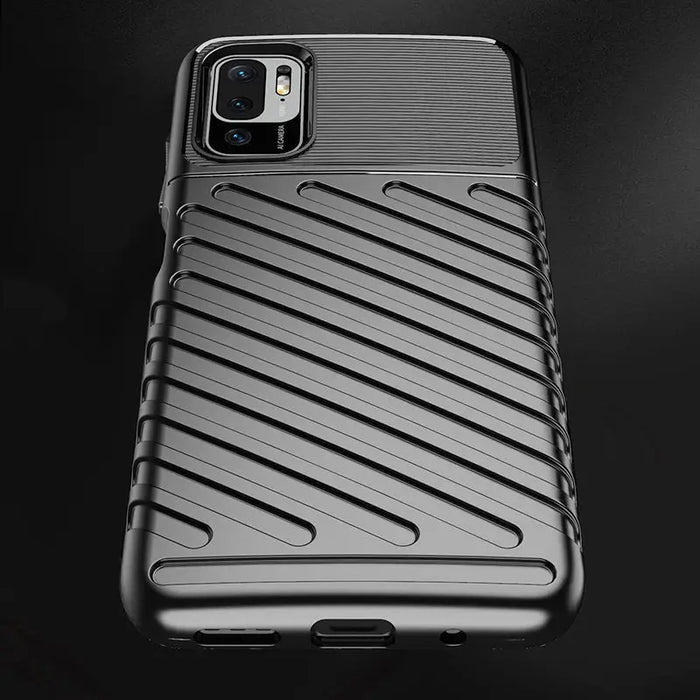 Thunder Case Flexible Tough Rugged Cover TPU Case for Xiaomi Redmi Note 10 5G / Poco M3 Pro black - Cell phone cases