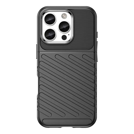 Thunder Case for iPhone 16 Pro Max Silicone Case - Black - Cell phone cases and covers<<<HurtelXML