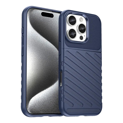Thunder Case for iPhone 16 Pro Max Silicone Case - Blue - Cell phone cases and covers<<<HurtelXML