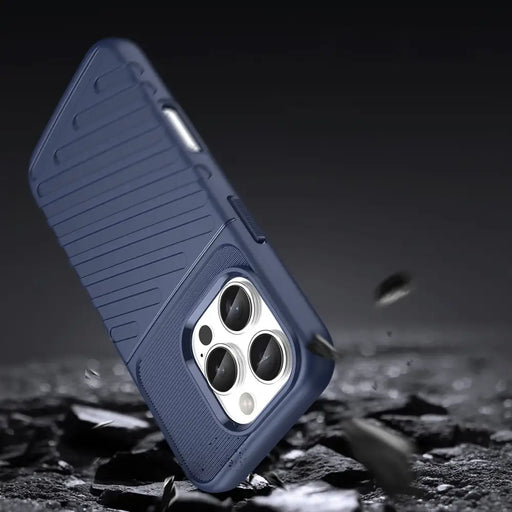 Thunder Case for iPhone 16e Silicone Armored Cover - Blue - Cell phone cases and covers<<<HurtelXML