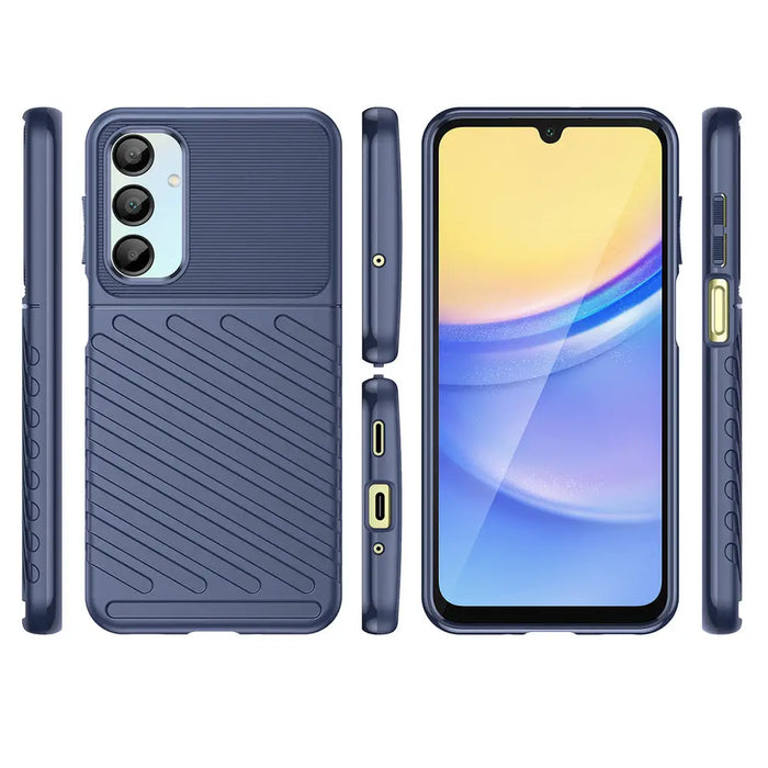 Thunder Case for Samsung Galaxy A16 / A16 5G Silicone Armored Cover - Blue - Cell phone cases and covers<<<HurtelXML