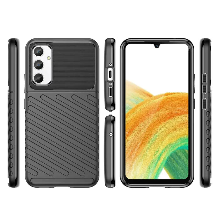 Thunder Case case for Samsung Galaxy A34 5G silicone armor case black - Cell phone cases and covers<<<HurtelXML