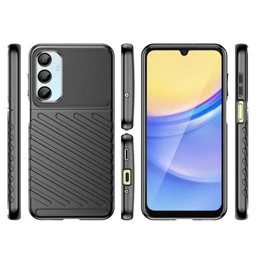 Thunder Case for Samsung Galaxy A56/A36 Silicone Armored Cover - Black - Cell phone cases and covers<<<HurtelXML