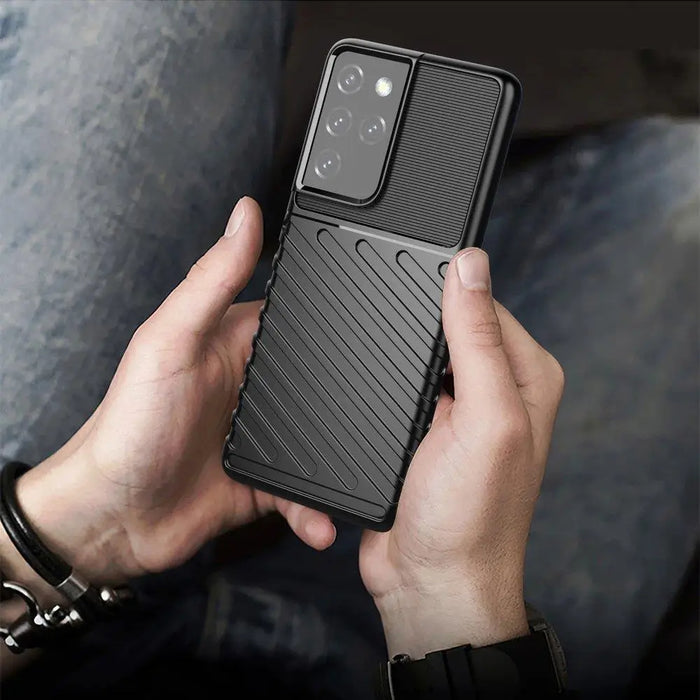 Thunder Case case for Samsung Galaxy S23 Ultra silicone armor case black - Cell phone cases and covers<<<HurtelXML