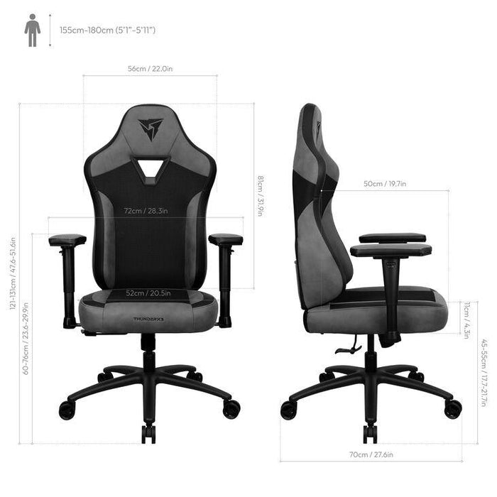 ThunderX3 EAZE Mesh Gaming Chair - Black