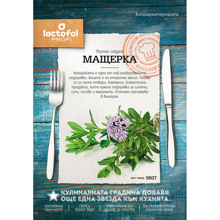 THYME SEEDS LAKTOFOL PROFI 9807 - Семена<<<Семена луковици и разсад<<<Градина<<<Praktiker