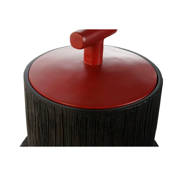 Tibor Home ESPRIT Black Red Resin Oriental 22 x 22 x 25 cm - Декорация и Осветление<<<Дом Градина<<<BigBuy&&&Украса за