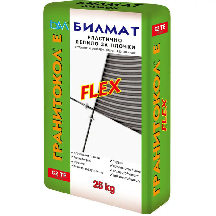 TILE ADHESIVE BILMAT GRANITOKOL E - Лепила за плочки<<<Сухи строителни смеси<<<Строителни