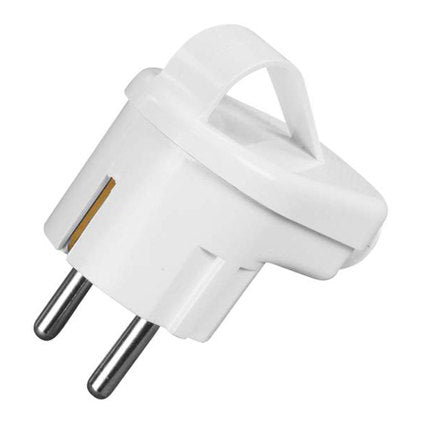 ANGLE PLUG WITH HANDLE - WHITE TIMEX