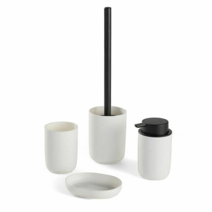 Bath Set TODAY HOY White Plastic Modern 4 Pieces (4 Units)
