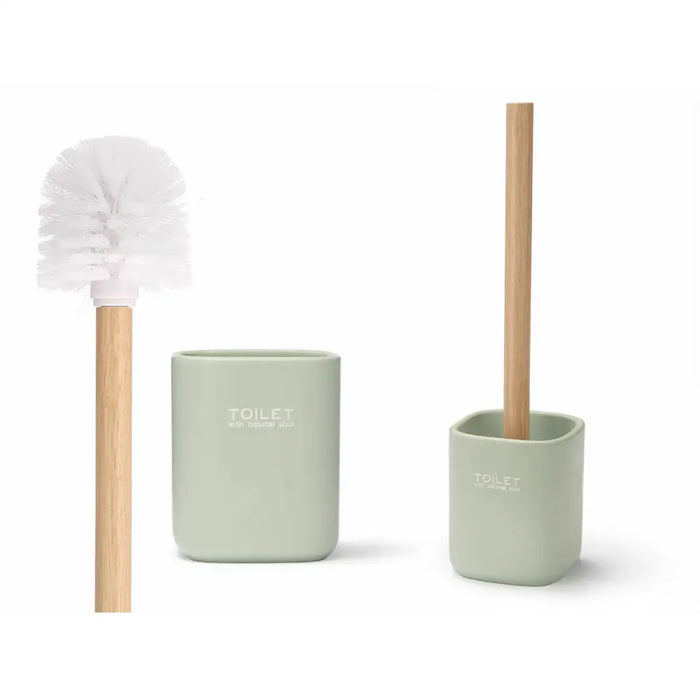 Toilet Brush Berilo White Green Wood Polyresin 9,6 x 37 x 9,5 cm (6 Units) - Баня<<<Дом Градина<<<BigBuy&&&Аксесоари и
