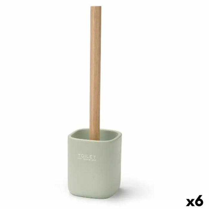 Toilet Brush Berilo White Green Wood Polyresin 9,6 x 37 x 9,5 cm (6 Units) - Баня<<<Дом Градина<<<BigBuy&&&Аксесоари и