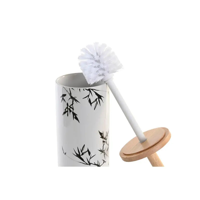 Toilet Brush DKD Home Decor 10 x 10 x 38,5 cm Black Metal White Stoneware - Баня<<<Дом Градина<<<BigBuy&&&Аксесоари и