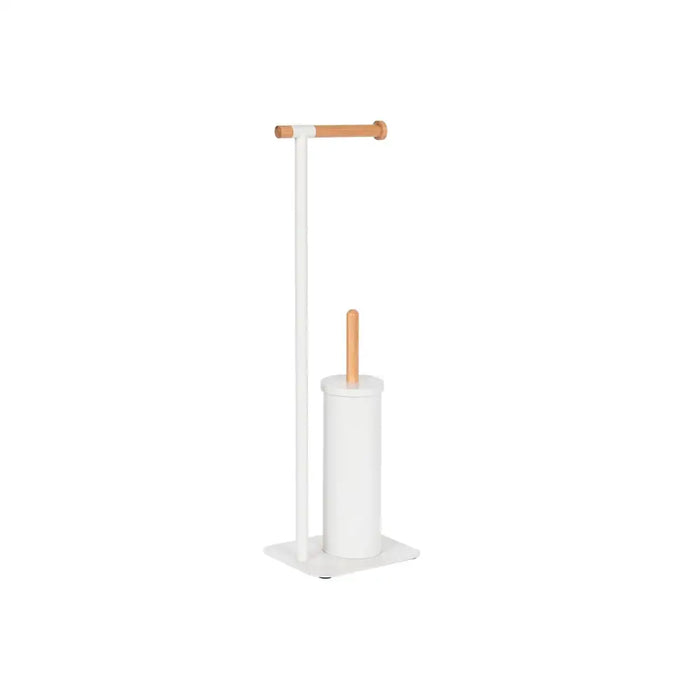 Toilet Roll Holder Home ESPRIT White Natural Metal Bamboo 22 x 16 x 68 cm - Баня<<<Дом Градина<<<BigBuy&&&Аксесоари и