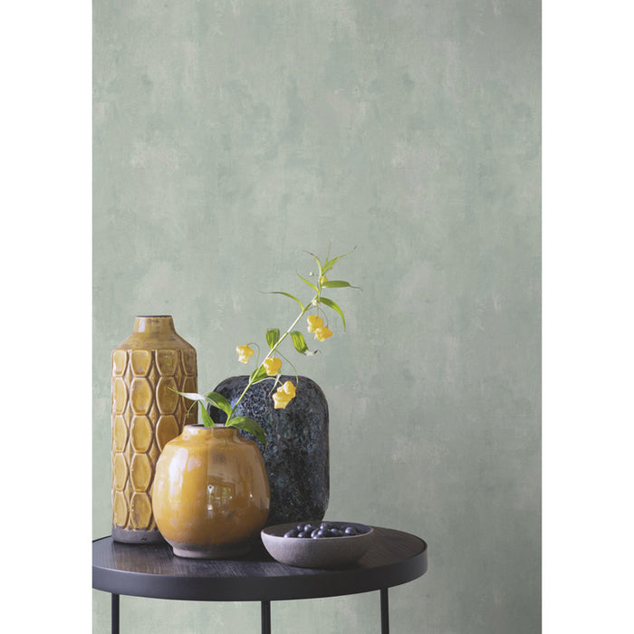 WALLPAPER DUPLEX TONI BAD GREEN PLASTER