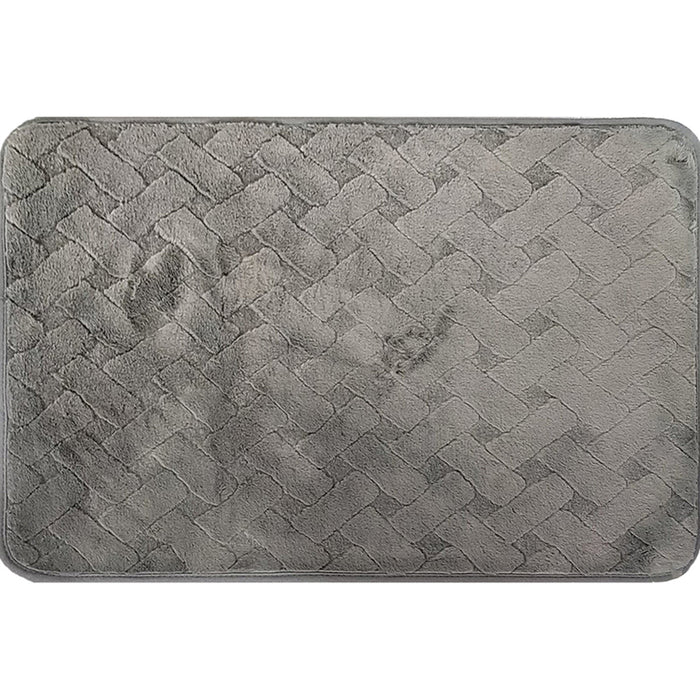 BATHROOM CARPET 3D LINES GRAY 40X60 TONI BAD