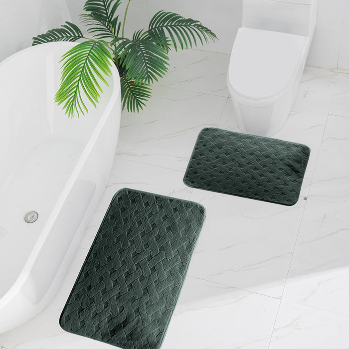 BATHROOM CARPET 3D LINES T.GRAY 40X60 TONI BAD