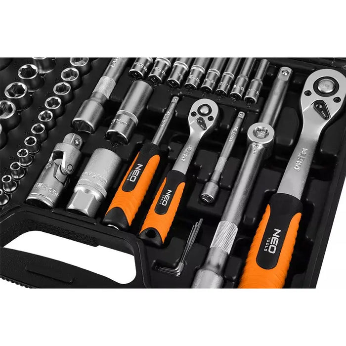 TOOL SET 110 PIECES 1/2’’ AND 1/4’’ NEO 10-211 - Комплекти вложки и тресчотки<<<Ръчни инструменти<<<Инструменти и