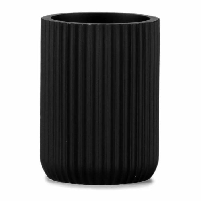 Toothbrush Holder Andrea House Black Matt Resin (Ø 7 x 9,5 cm) - Баня<<<Дом Градина<<<BigBuy&&&Аксесоари и