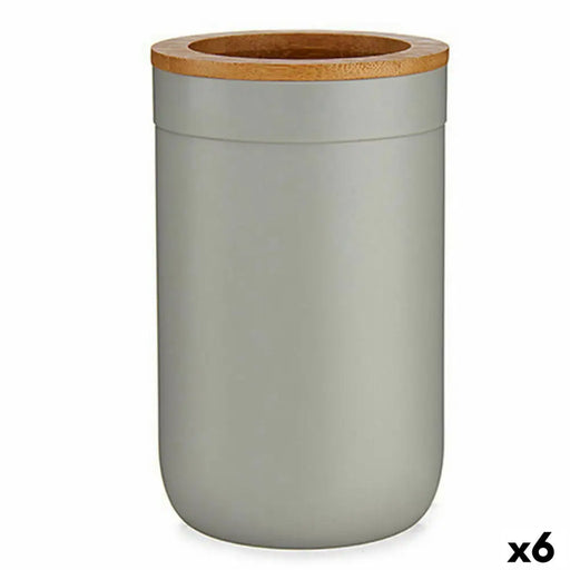 Toothbrush Holder Berilo Brown Grey Bamboo polypropylene 7,7 x 11,5 x 7,7 cm (6 Units) - Баня<<<Дом
