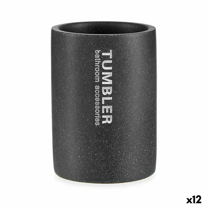 Toothbrush Holder Berilo Tumbler Grey Resin 7,5 x 10,2 x 7,5 cm (12 Units) - Баня<<<Дом Градина<<<BigBuy&&&Аксесоари и