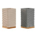 Toothbrush Holder Home ESPRIT Grey Cream Bamboo Dolomite 7 x 7 x 12 cm (2 Units) - Баня<<<Дом