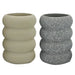 Toothbrush Holder Home ESPRIT Grey Cream Dolomite 7 x 7 x 10 cm (2 Units) - Баня<<<Дом Градина<<<BigBuy&&&Аксесоари и