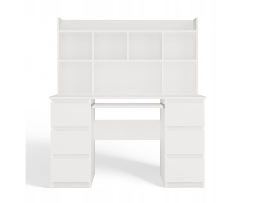KUBA Desk Set + Extension Piece, White