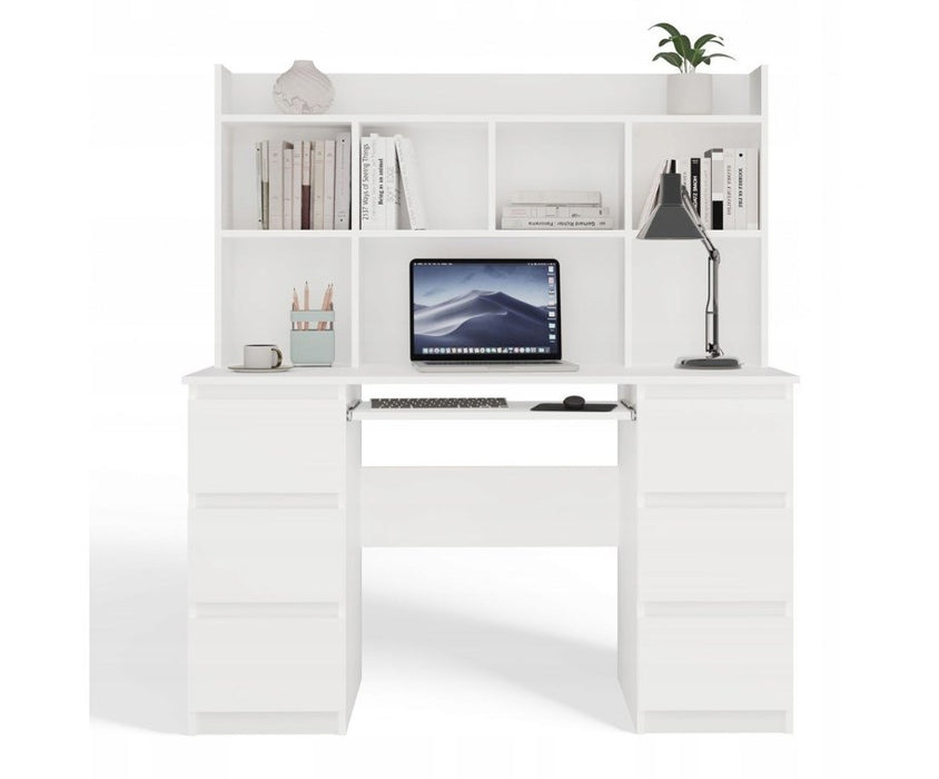 KUBA Desk Set + Extension Piece, White