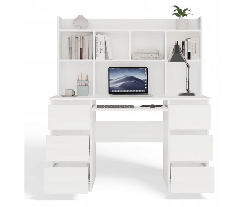 KUBA Desk Set + Extension Piece, White