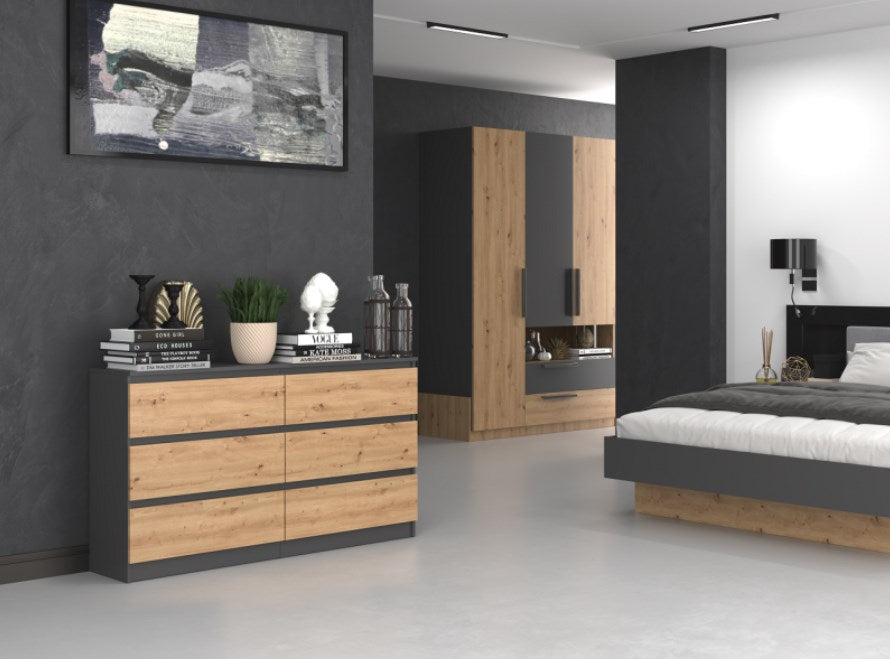 Topeshop M6 140 ANT/ART KPL chest of drawers