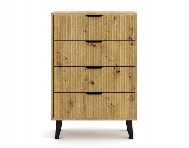 SCANDI 4S SLIM OAK ARTISAN CHEST OF DRAWERS