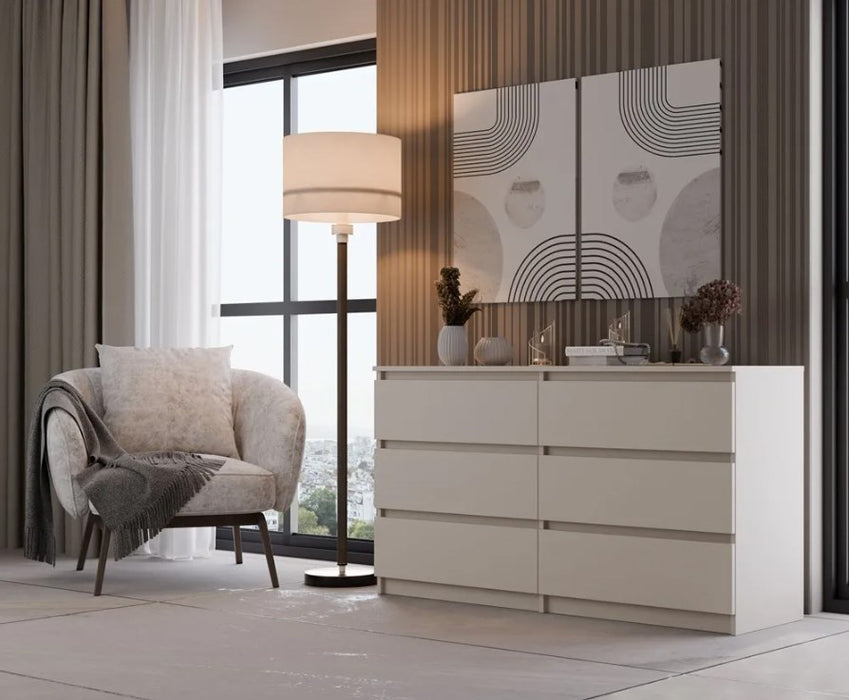 MALWA CHEST OF DRAWERS M6/140 CASMERE COLOUR