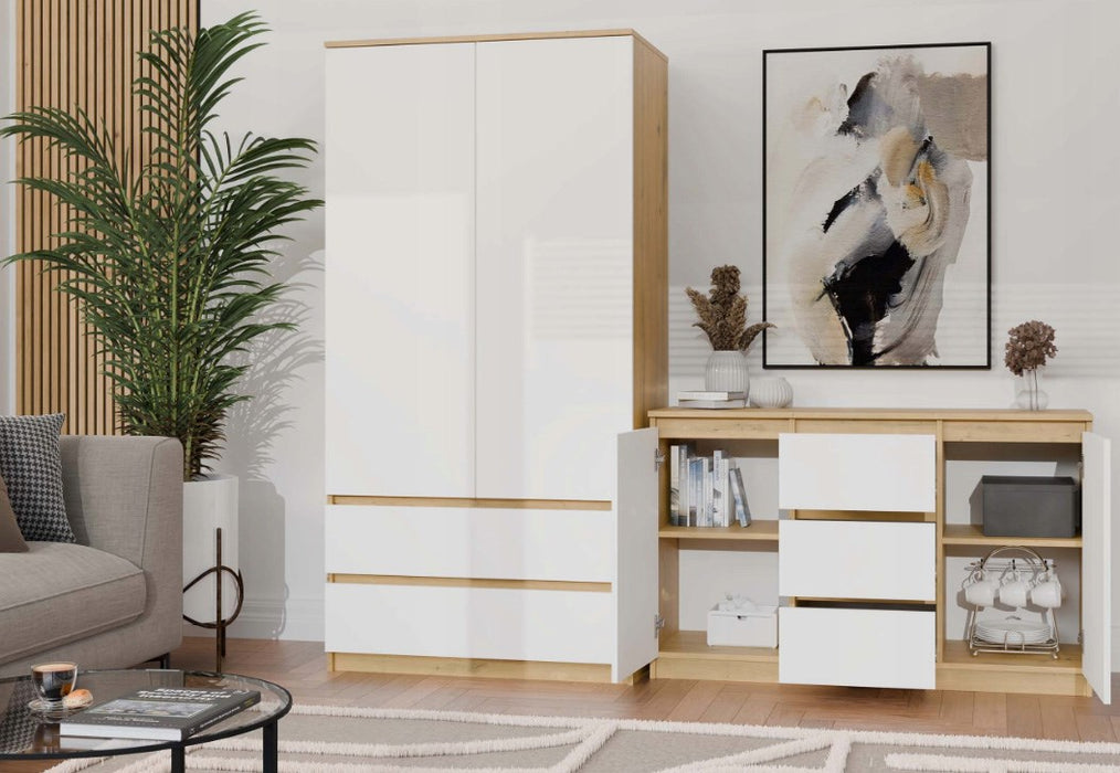 ARTISAN 2-DOOR 3-DRAWER CHEST OF DRAWERS/WHITE