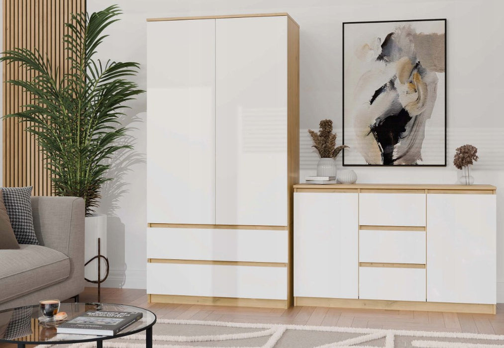 ARTISAN 2-DOOR 3-DRAWER CHEST OF DRAWERS/WHITE