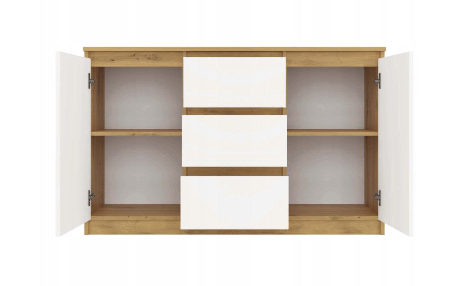 ARTISAN 2-DOOR 3-DRAWER CHEST OF DRAWERS/WHITE