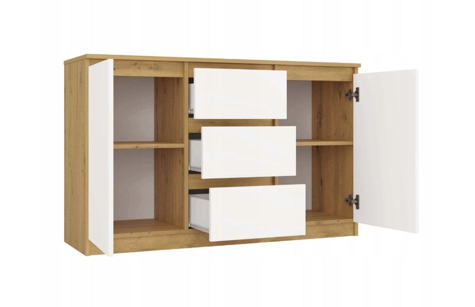 ARTISAN 2-DOOR 3-DRAWER CHEST OF DRAWERS/WHITE