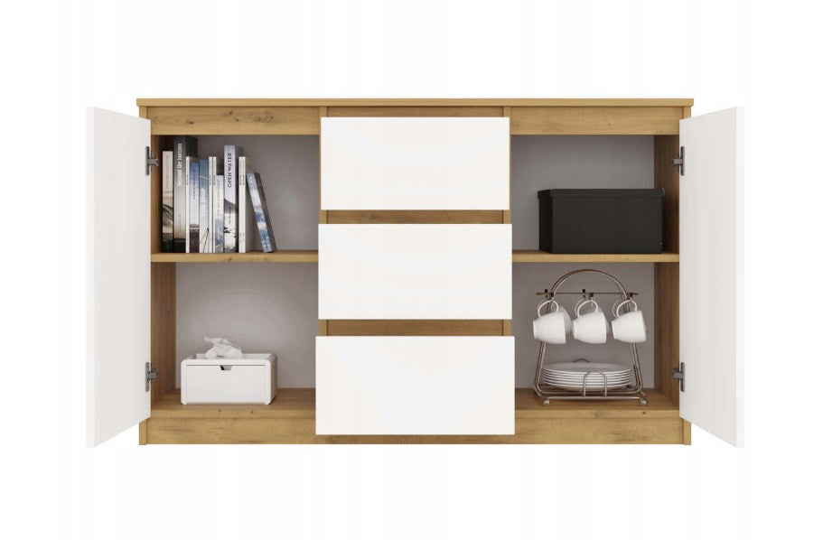 ARTISAN 2-DOOR 3-DRAWER CHEST OF DRAWERS/WHITE