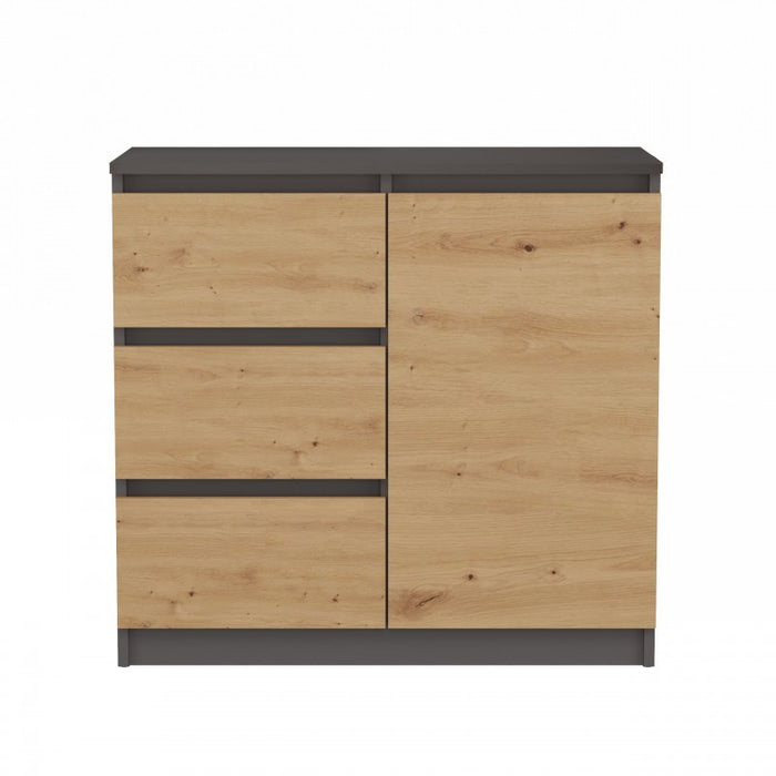 Topeshop 1D3S ANT/ART KPL chest of drawers