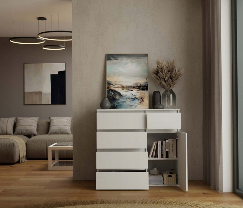 MALWA 1D5S WHITE CHEST OF DRAWERS